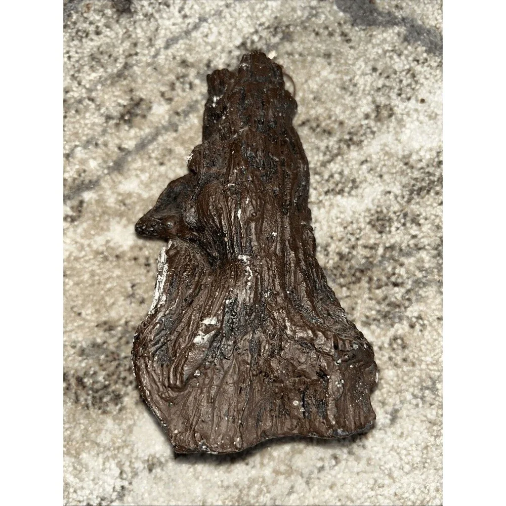 Vintage Carved Candle Old Man, Father Time in the Tree, Wizard, Fantasy, 1978